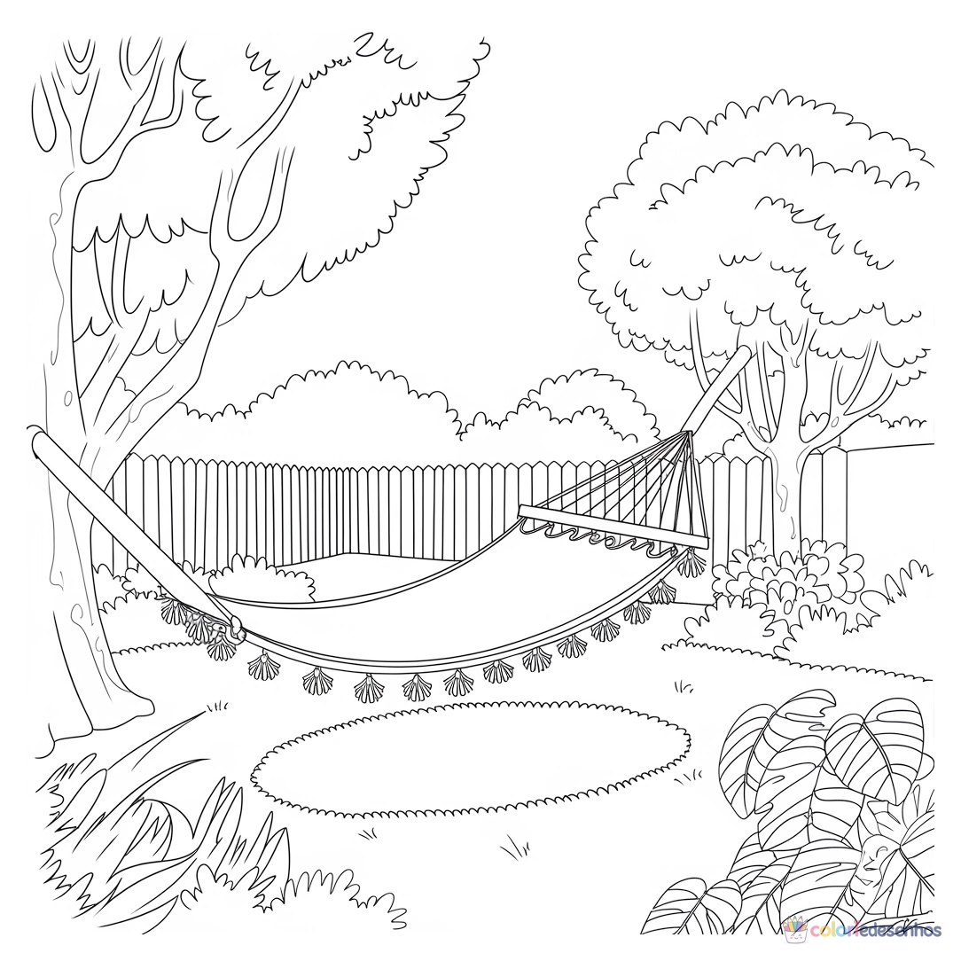 Jardim para colorir
