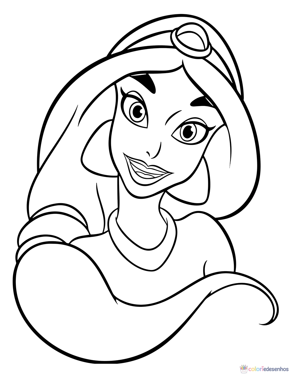 Jasmine para colorir