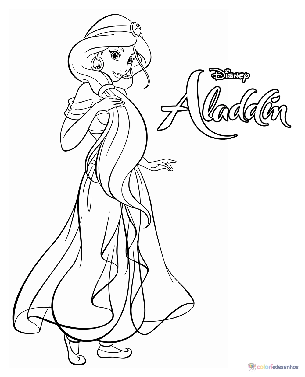 Jasmine para colorir
