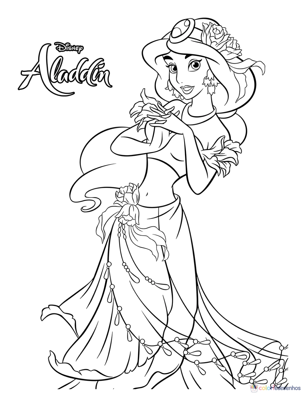 Jasmine para colorir