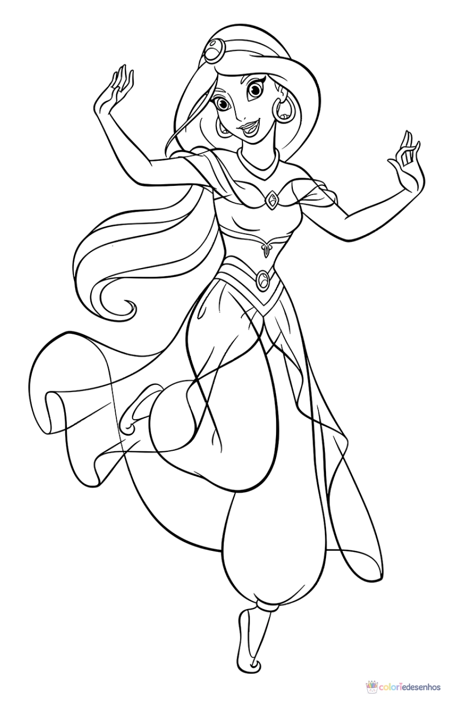 Jasmine para colorir