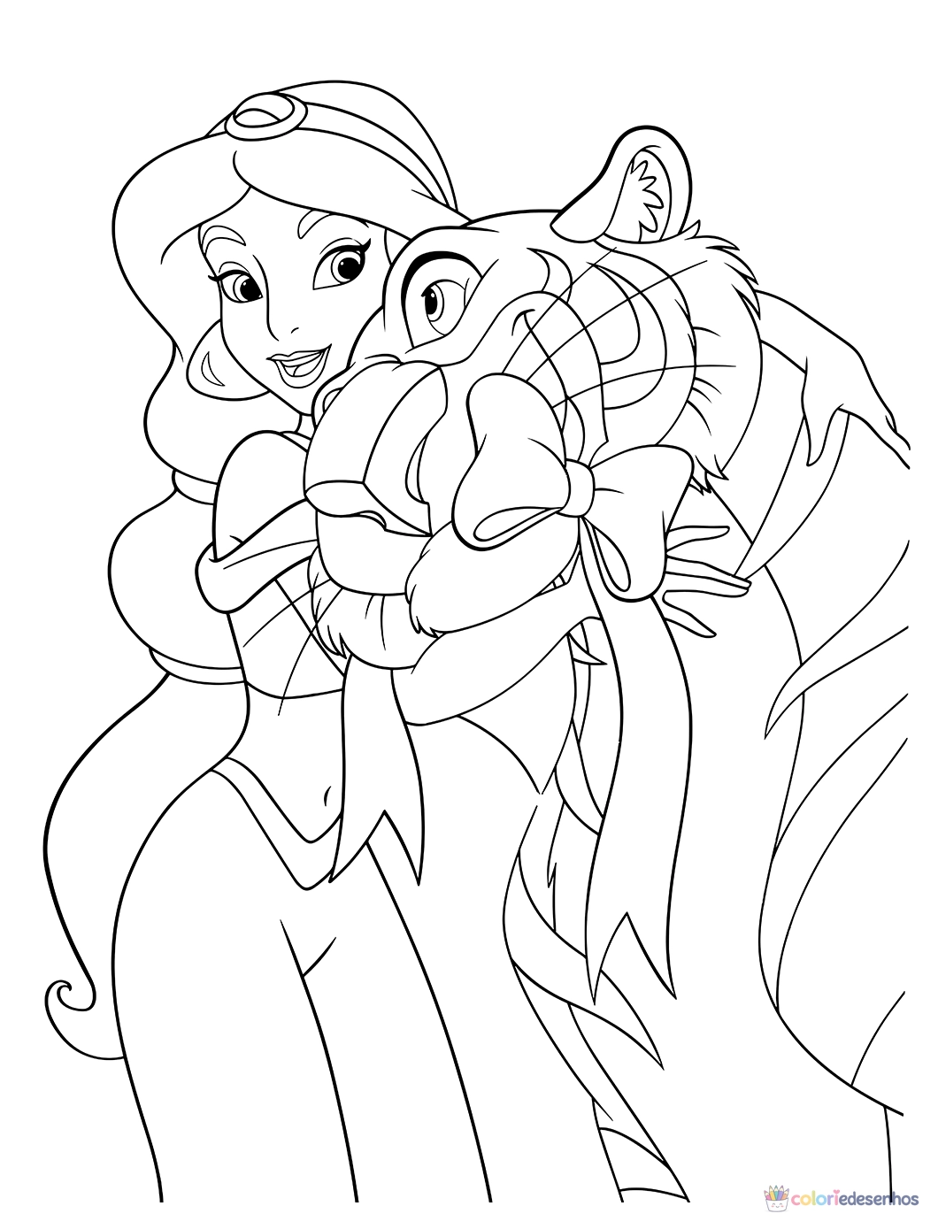 Jasmine para colorir