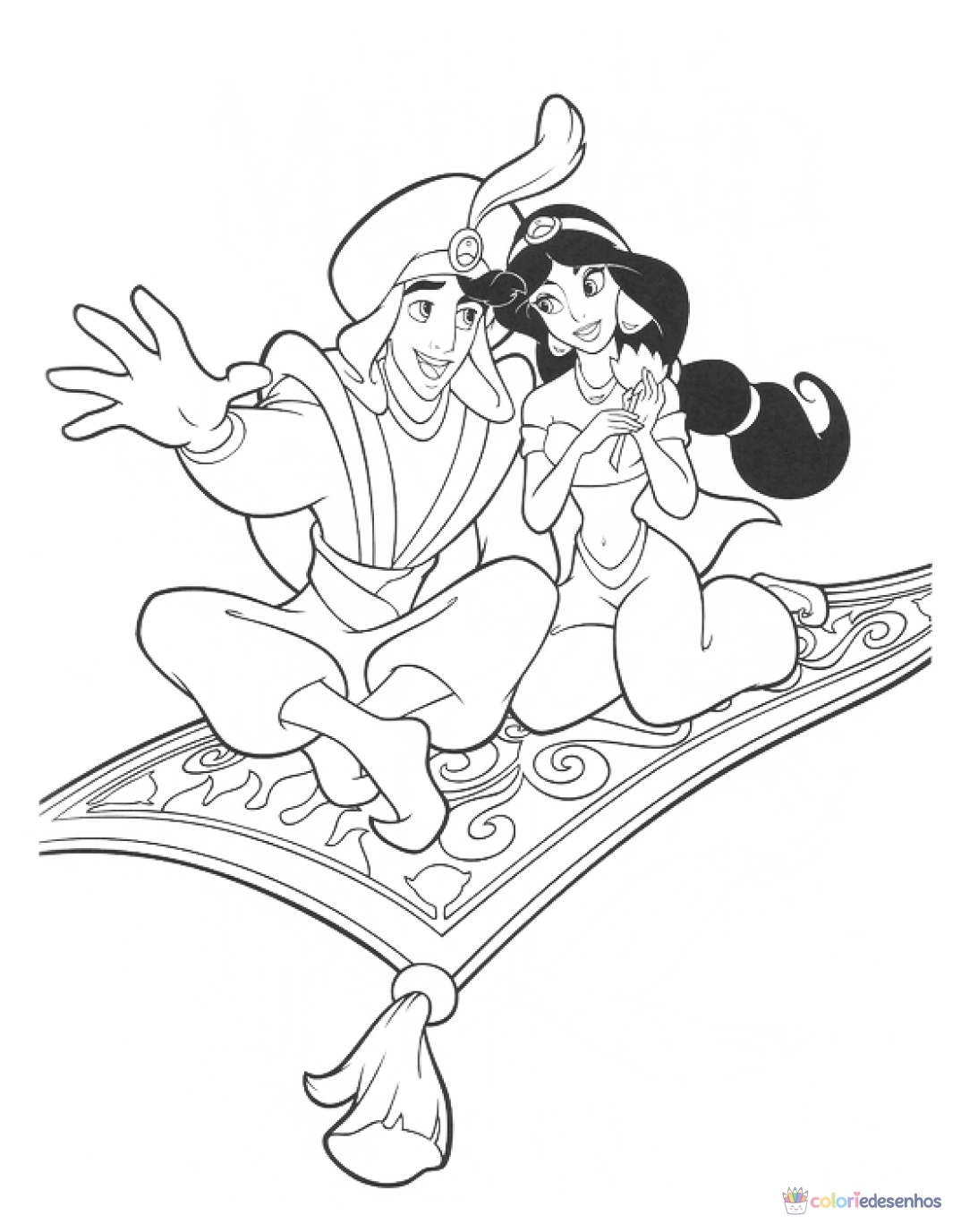 Jasmine para colorir