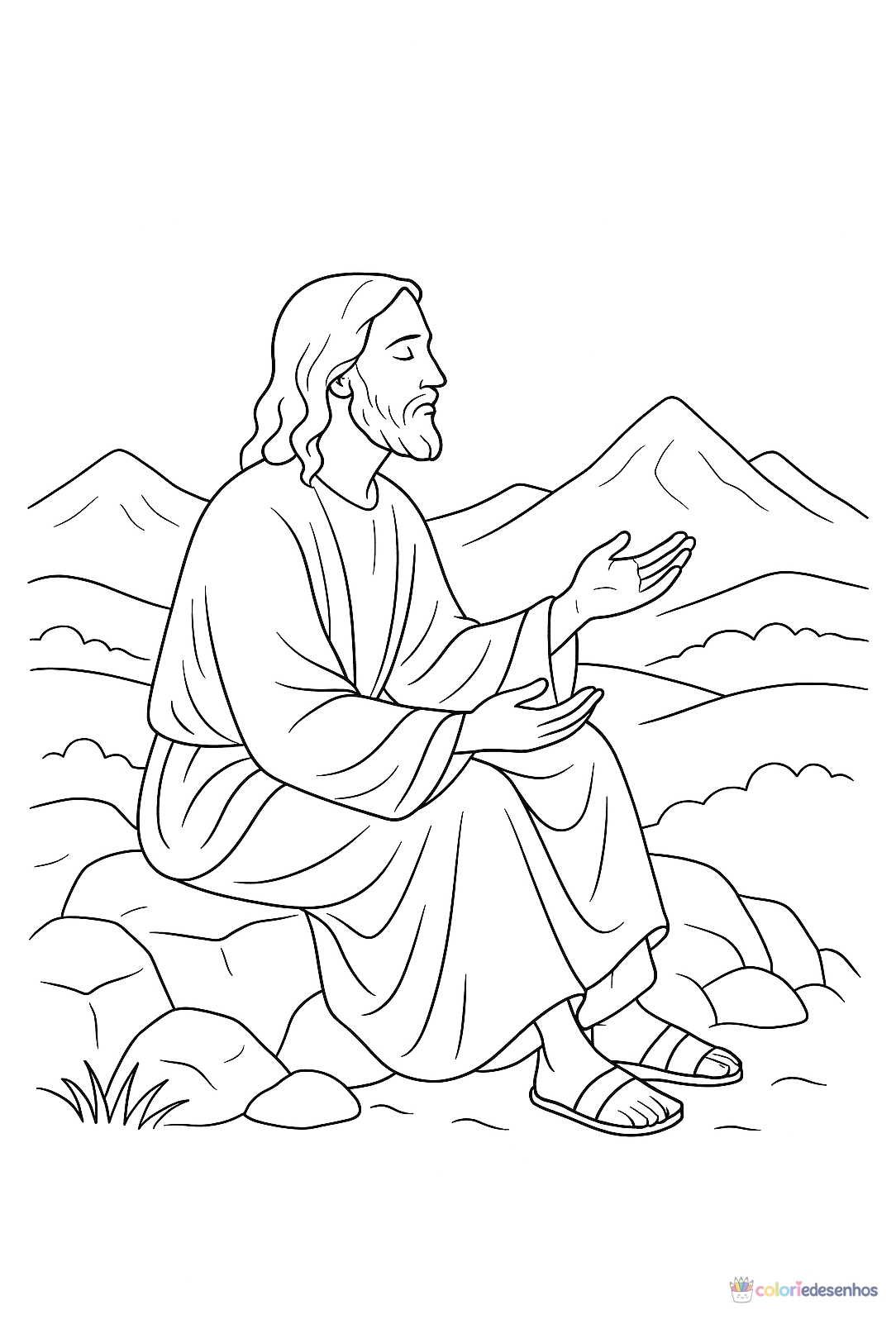 Jesus para colorir