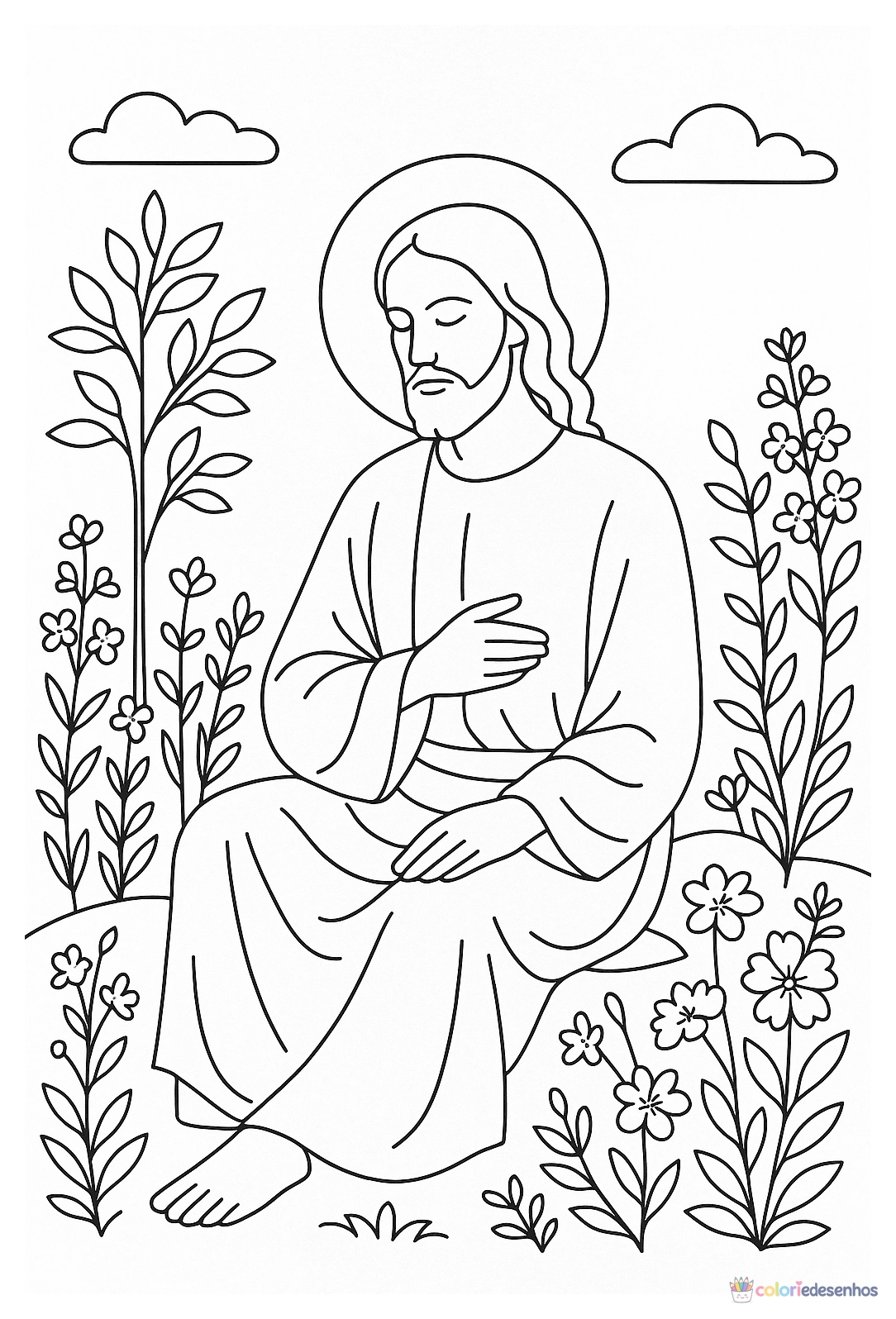 Jesus para colorir