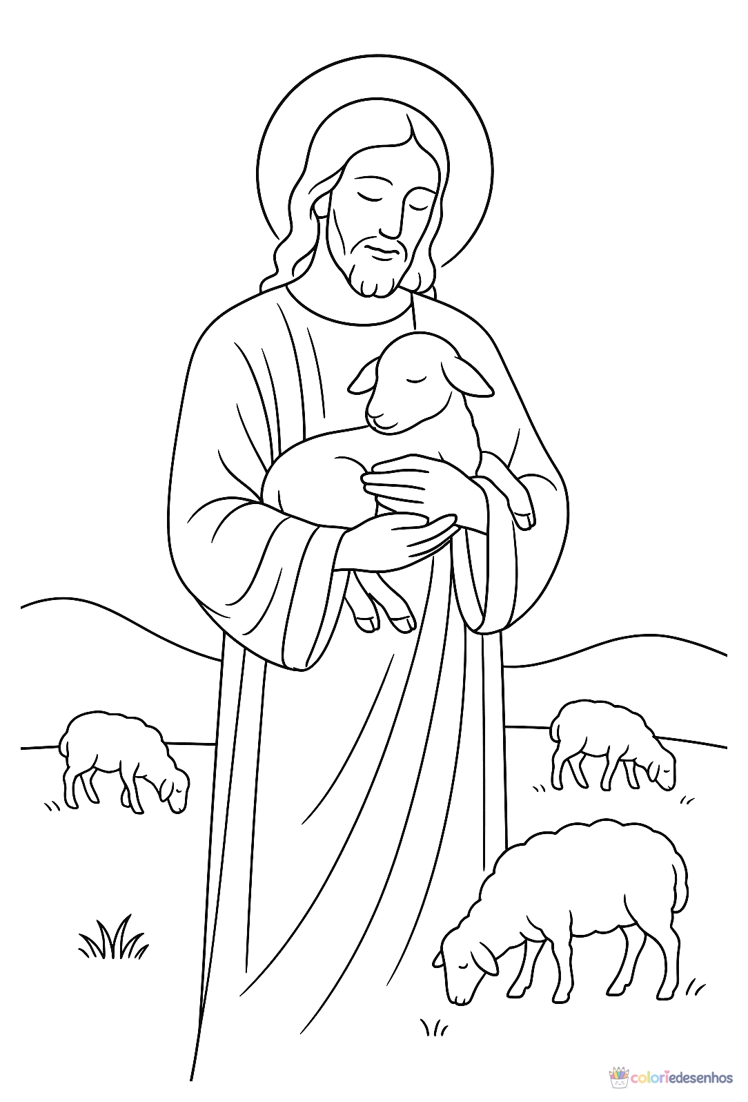 Jesus para colorir