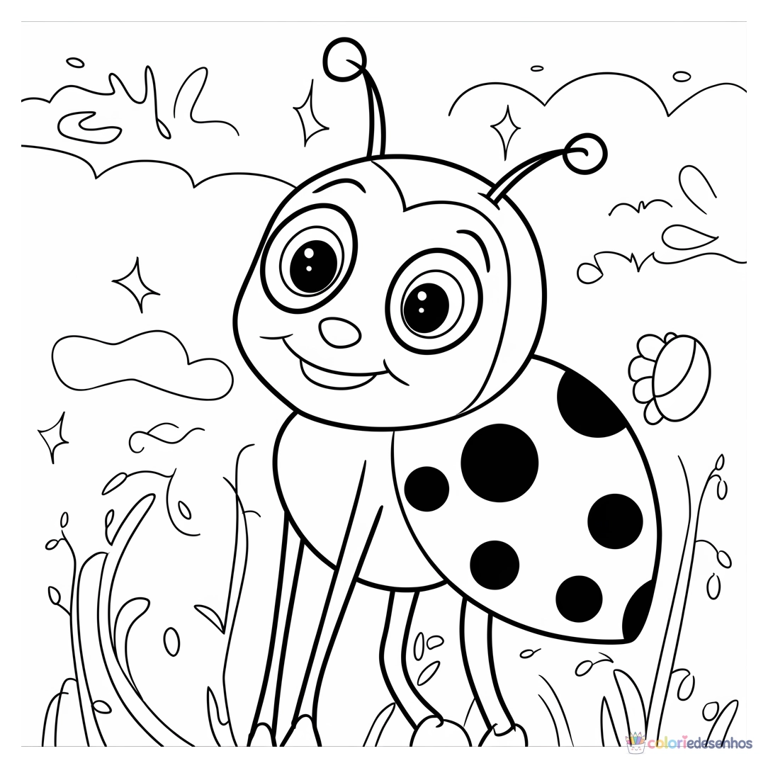 Joaninha para colorir