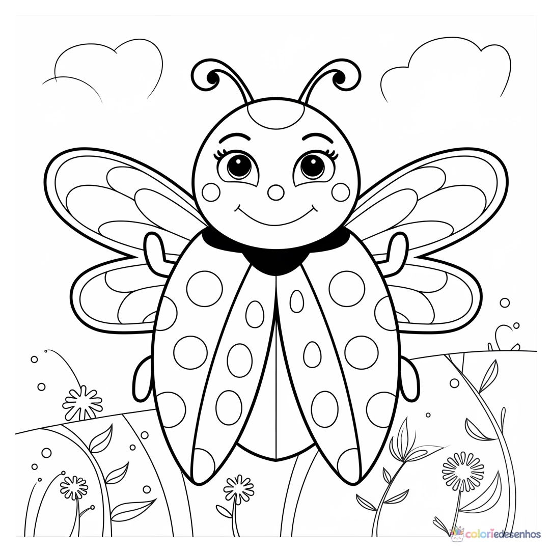 Joaninha para colorir