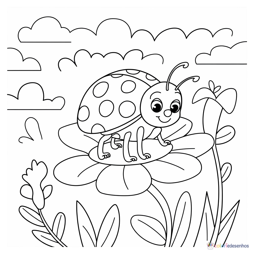 Joaninha para colorir