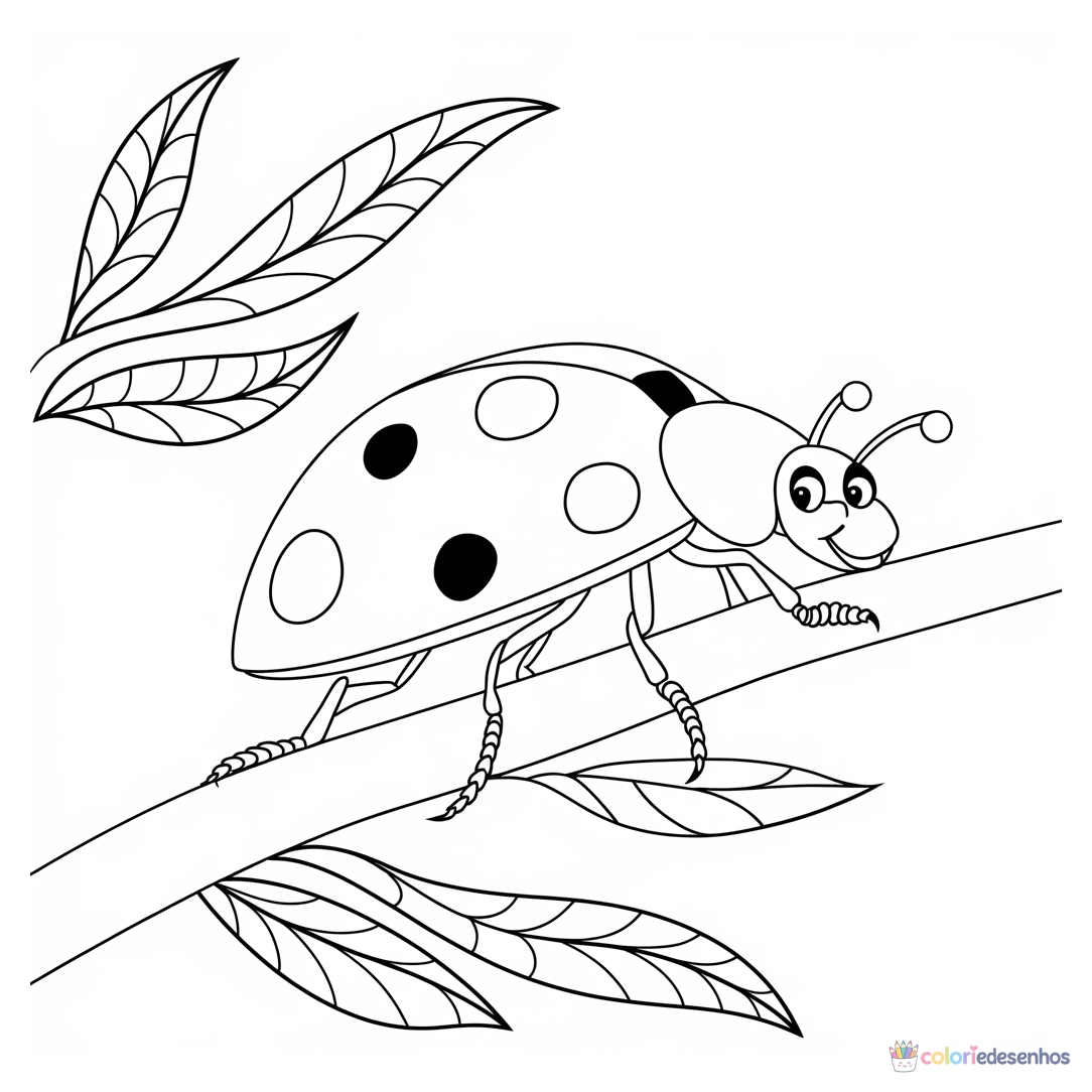 Joaninha para colorir