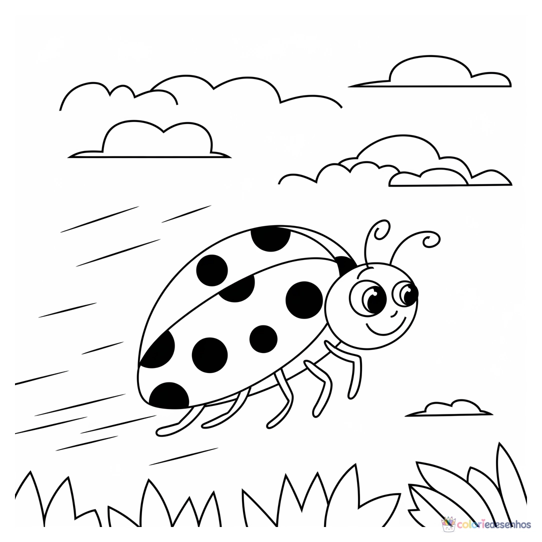 Joaninha para colorir
