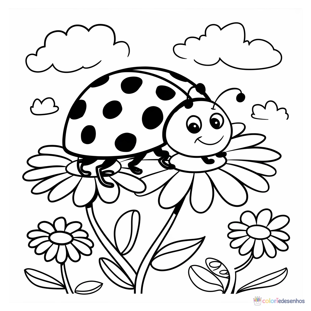 Joaninha para colorir