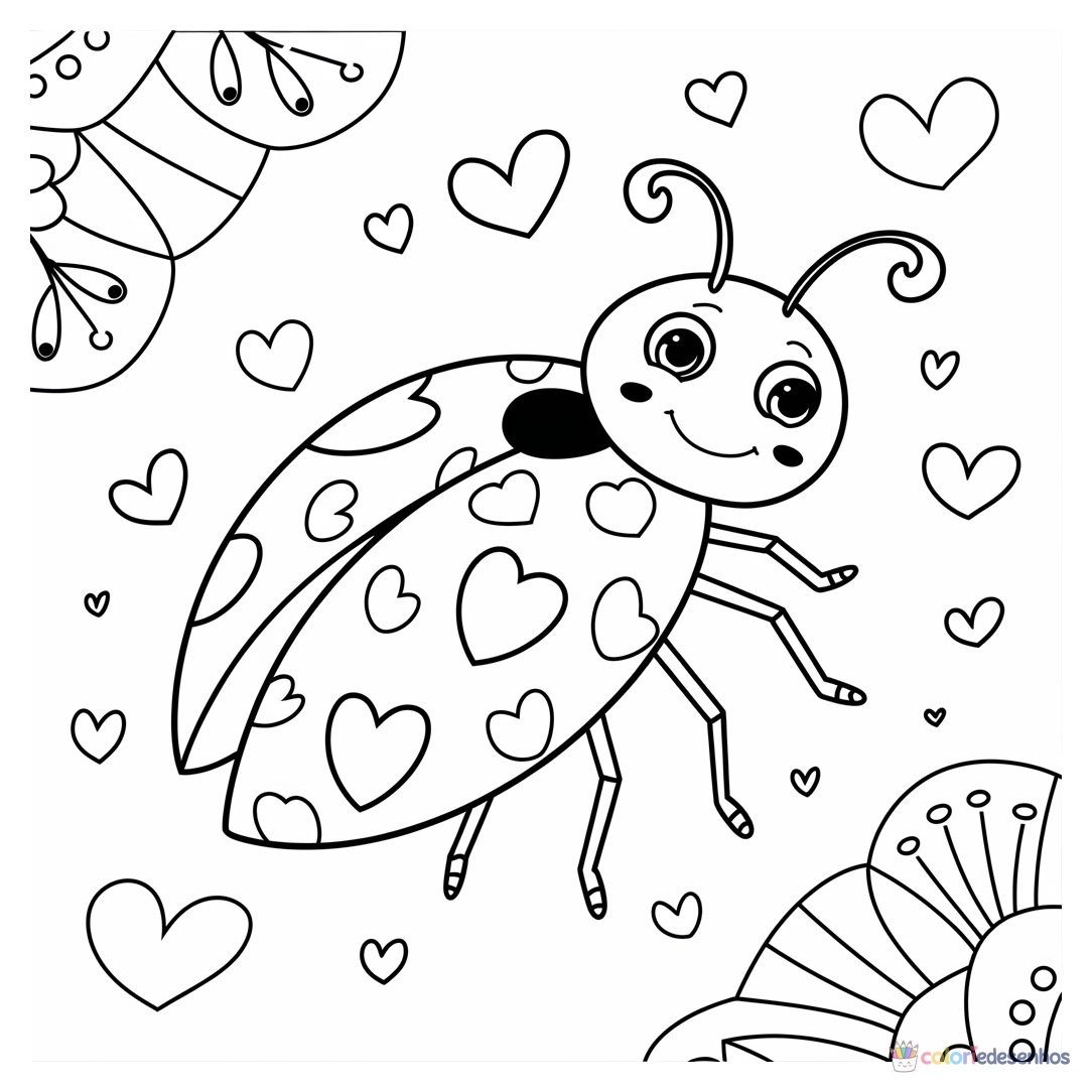 Joaninha para colorir