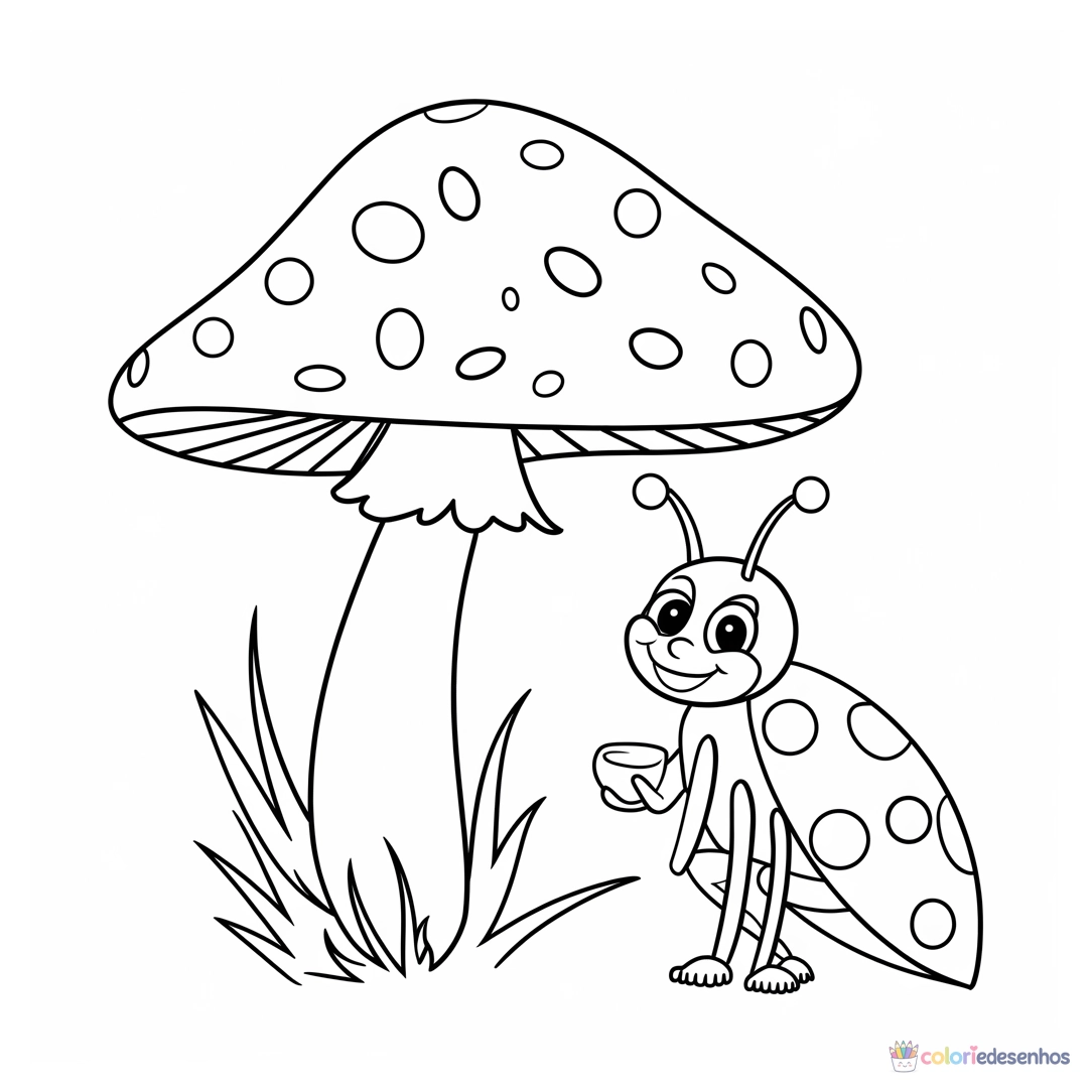Joaninha para colorir