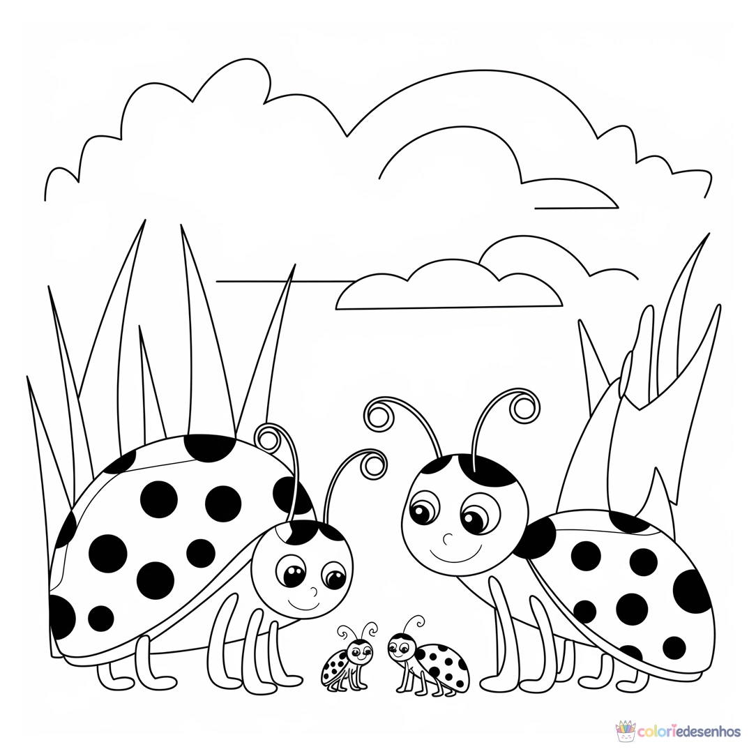 Joaninha para colorir