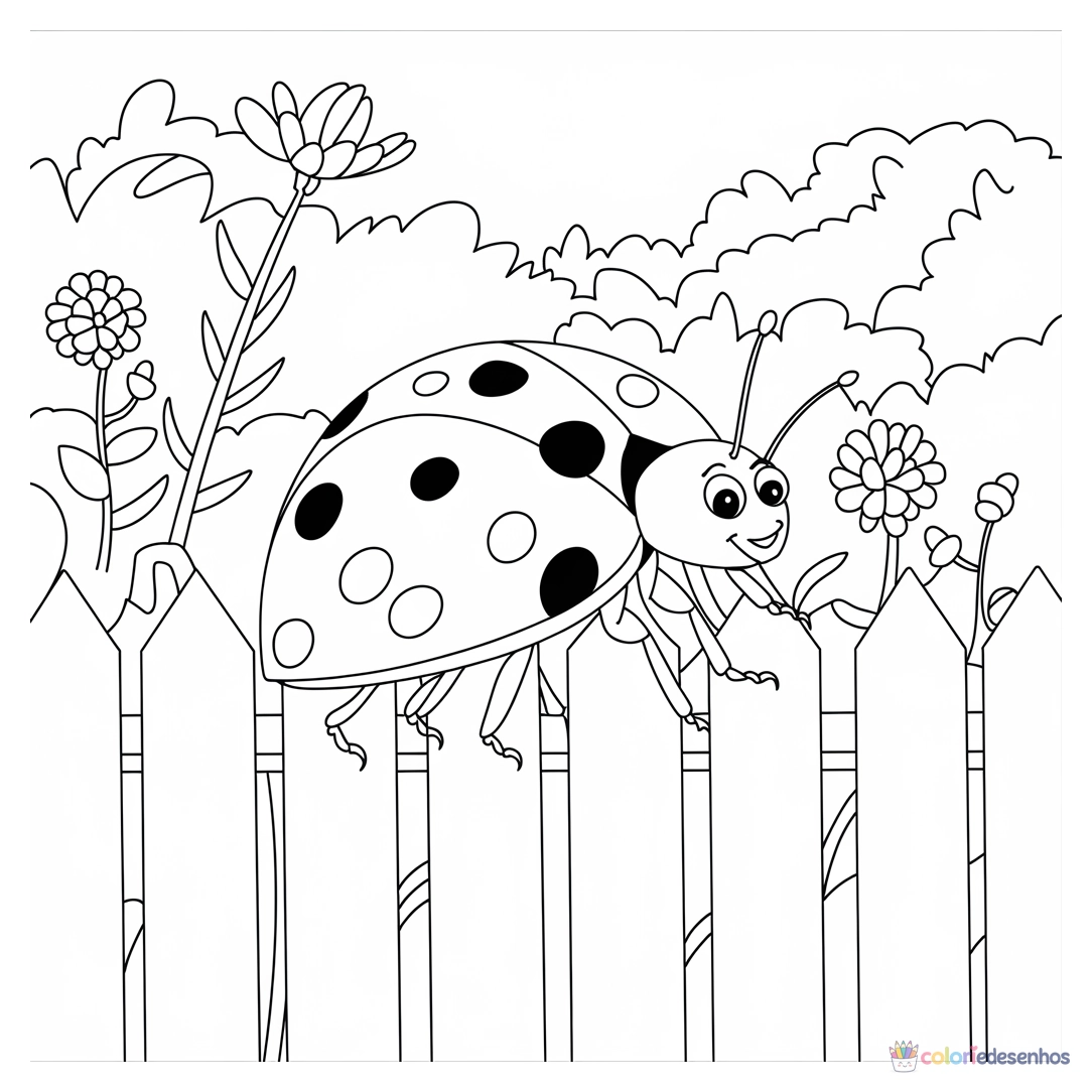 Joaninha para colorir