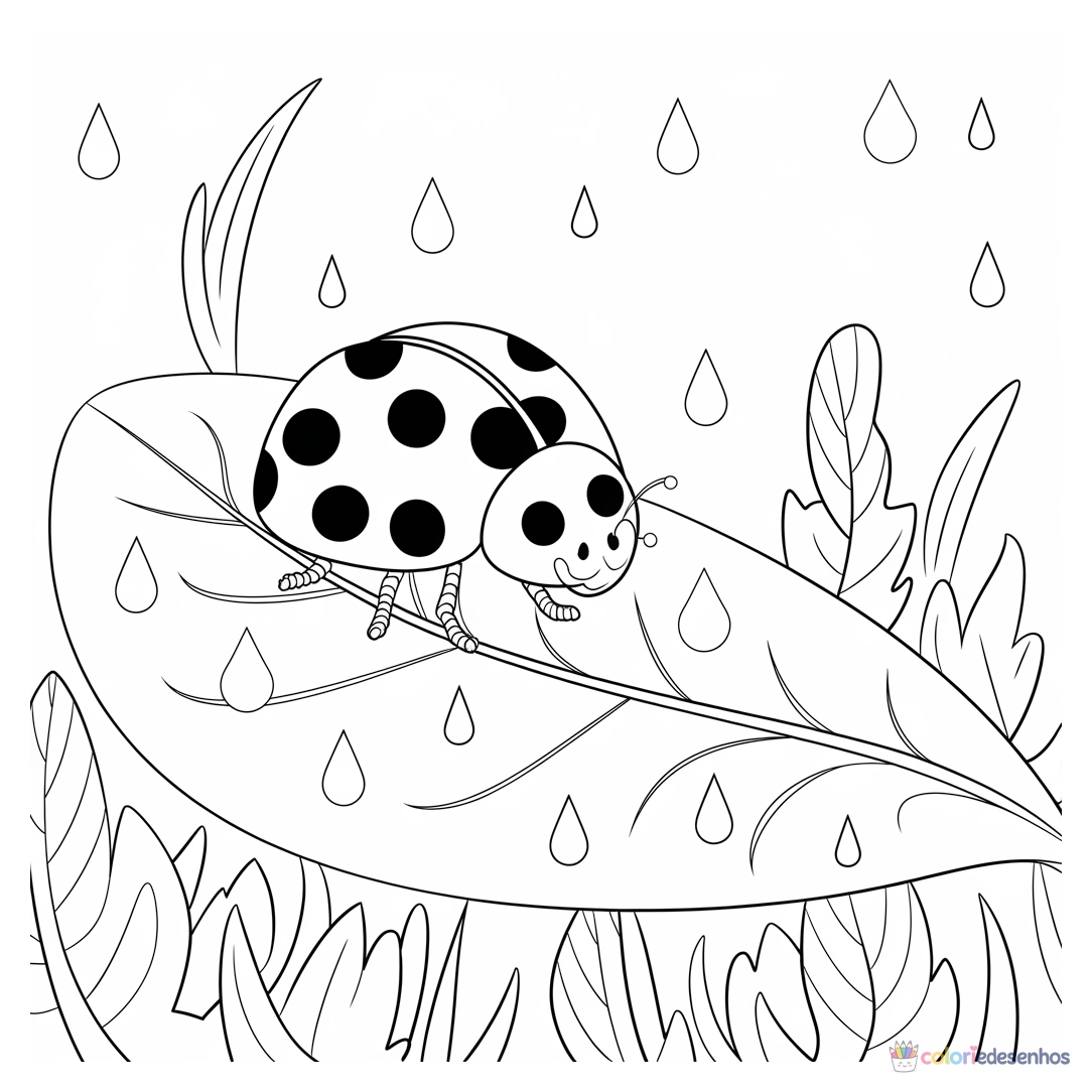 Joaninha para colorir