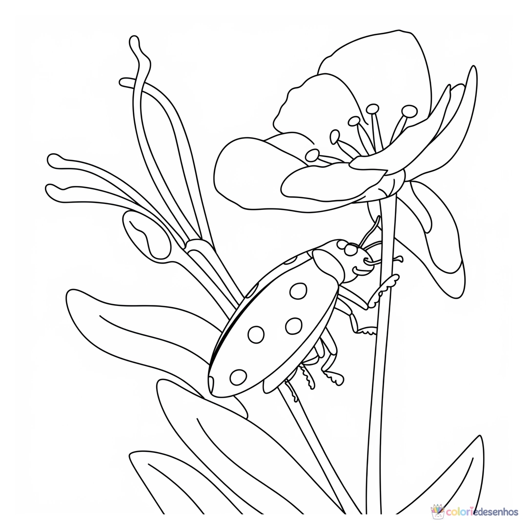 Joaninha para colorir