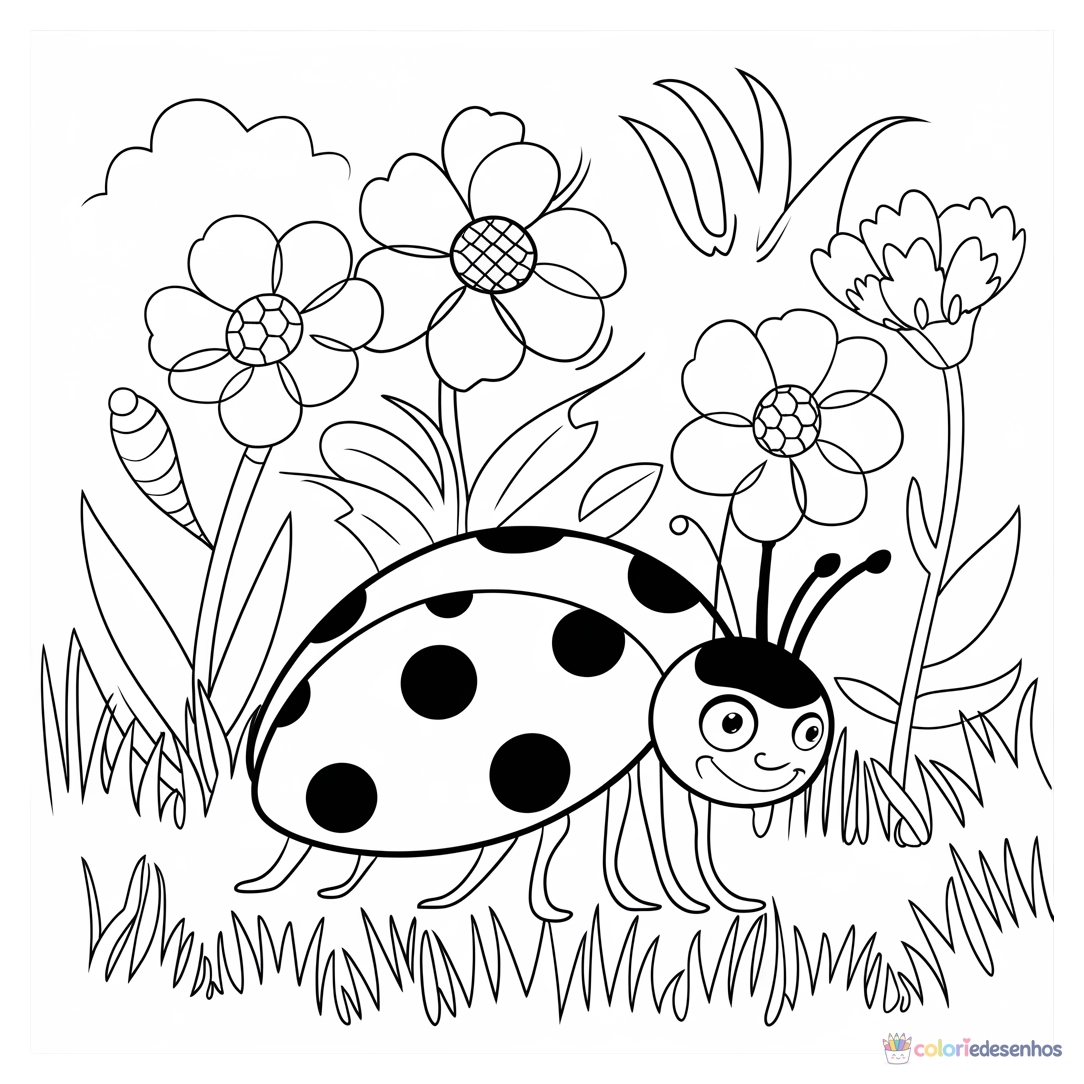 Joaninha para colorir