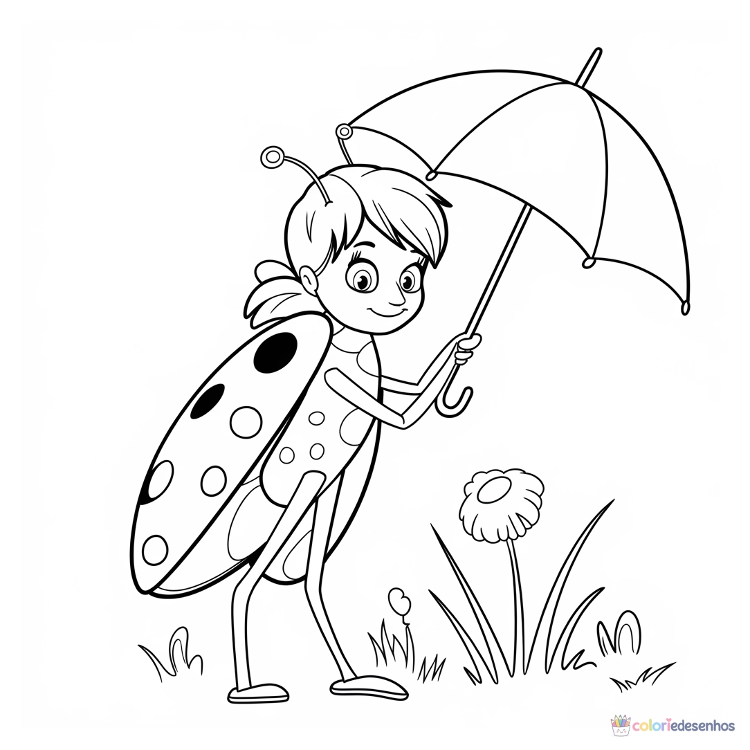 Joaninha para colorir