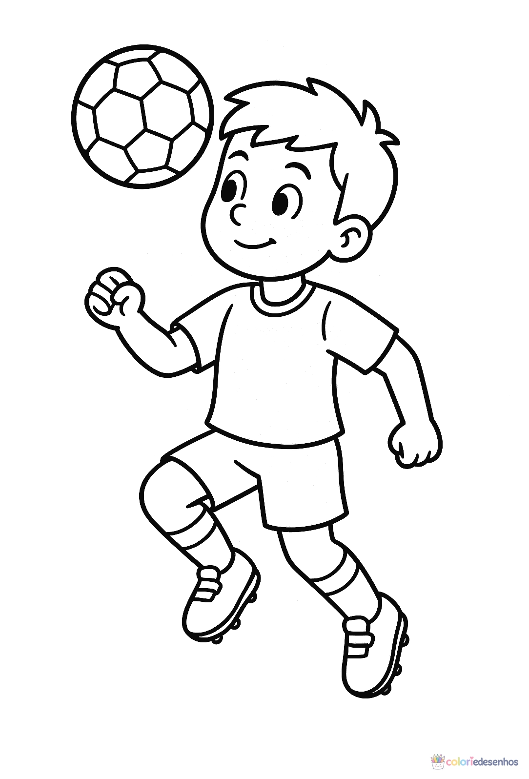 Jogador de Futebol para colorir