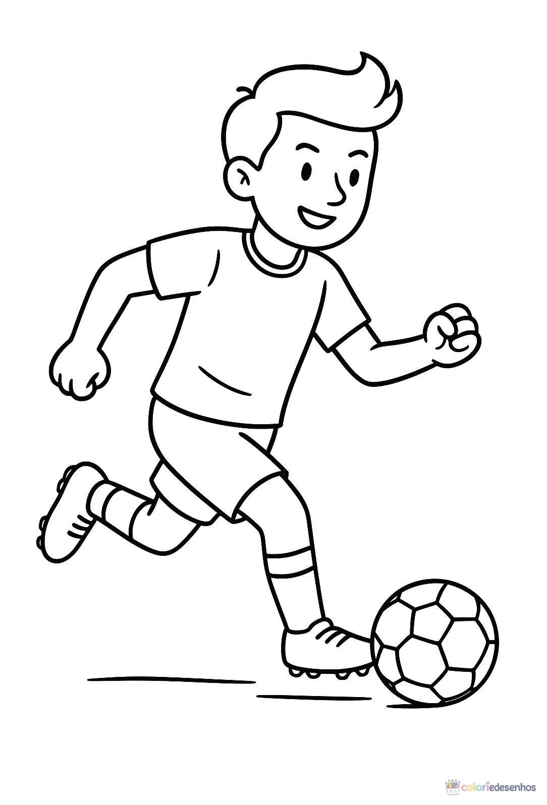 Jogador de Futebol para colorir