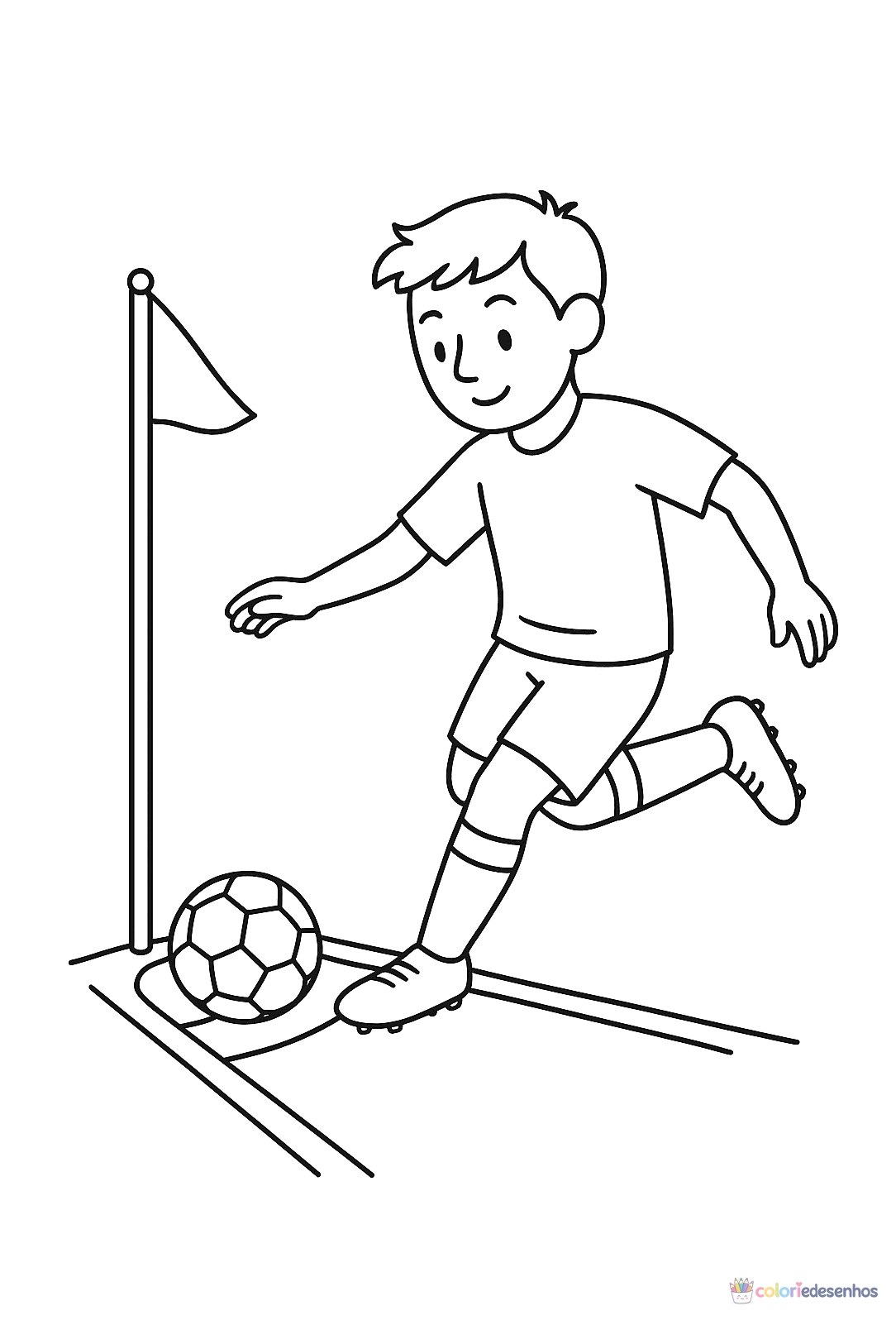 Jogador de Futebol para colorir