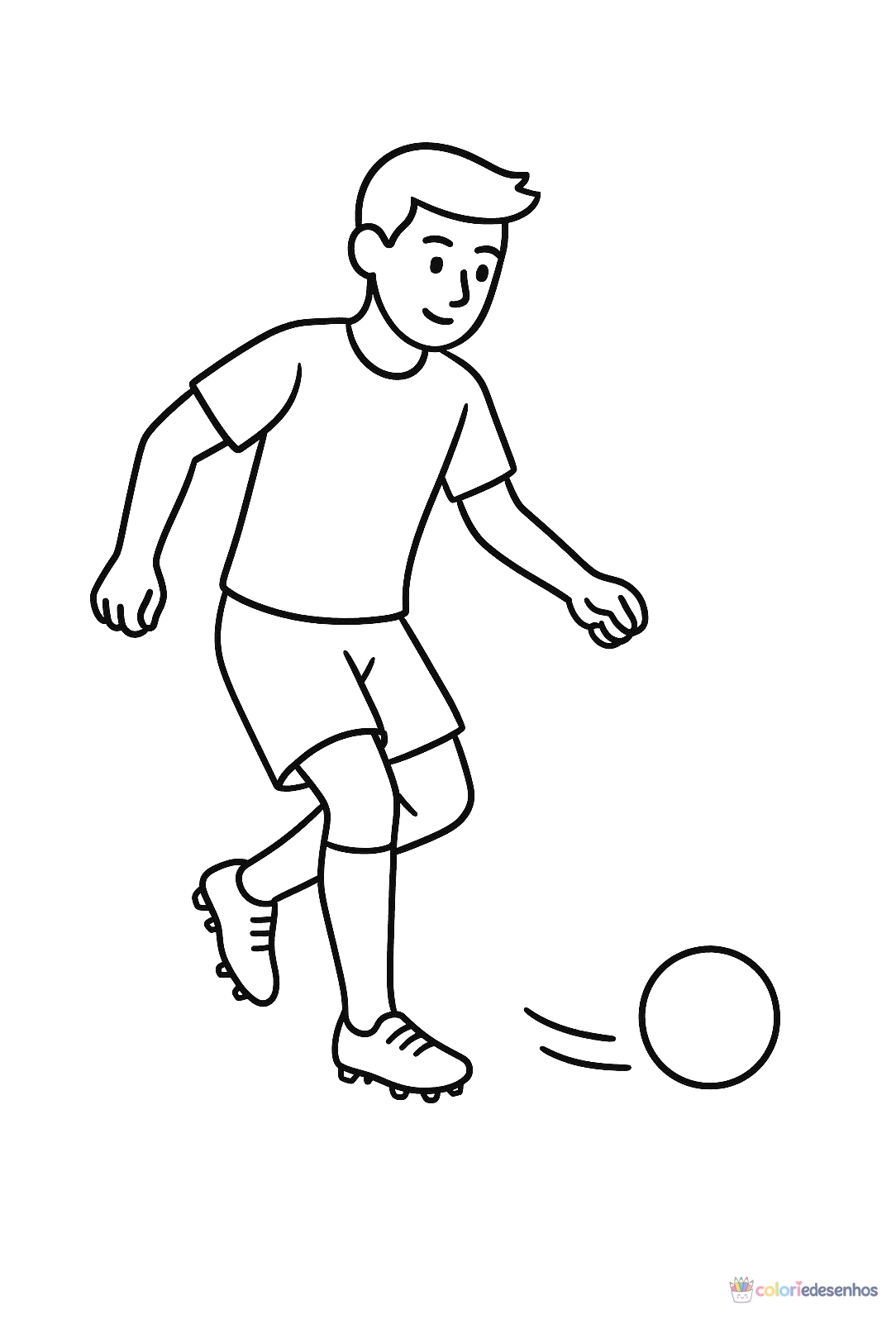 Jogador de Futebol para colorir