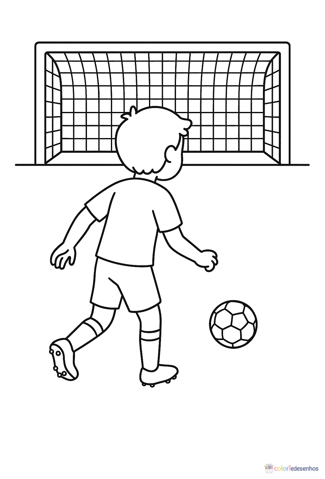 Jogador de Futebol para colorir