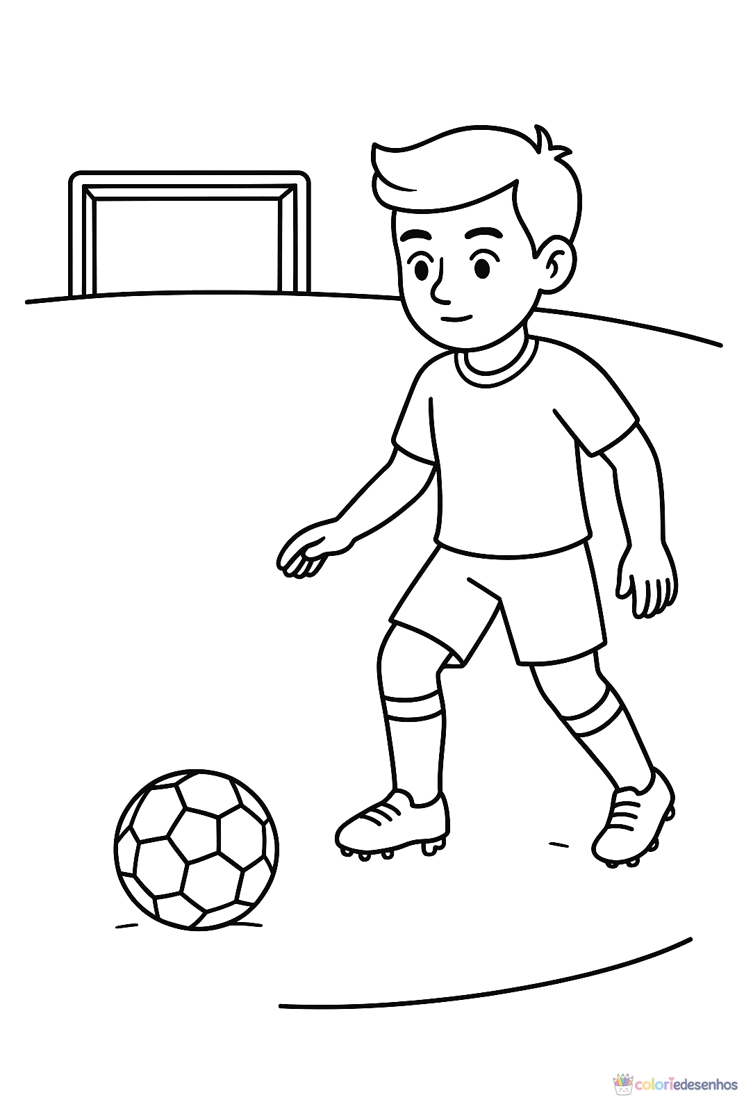 Jogador de Futebol para colorir