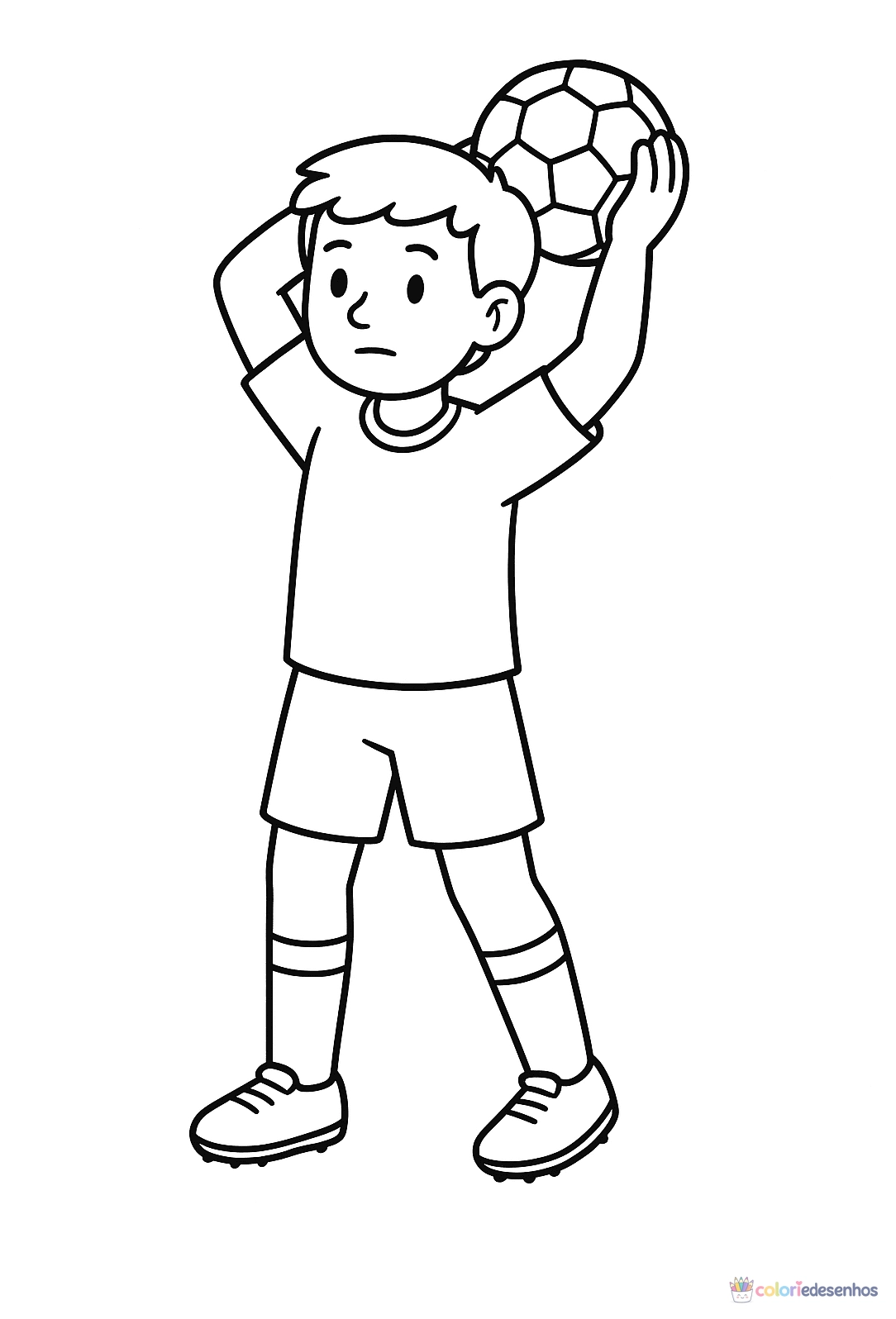 Jogador de Futebol para colorir