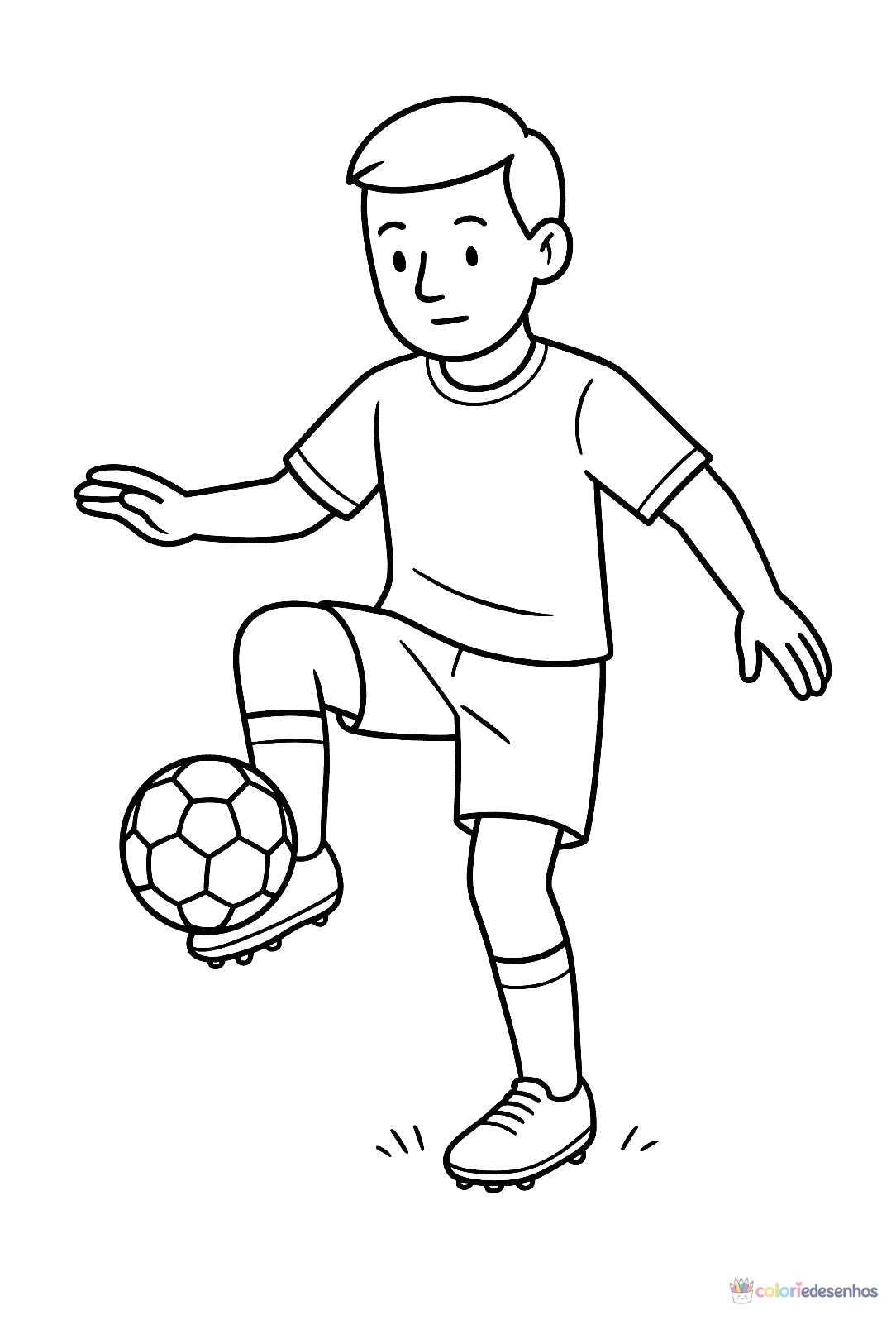 Jogador de Futebol para colorir