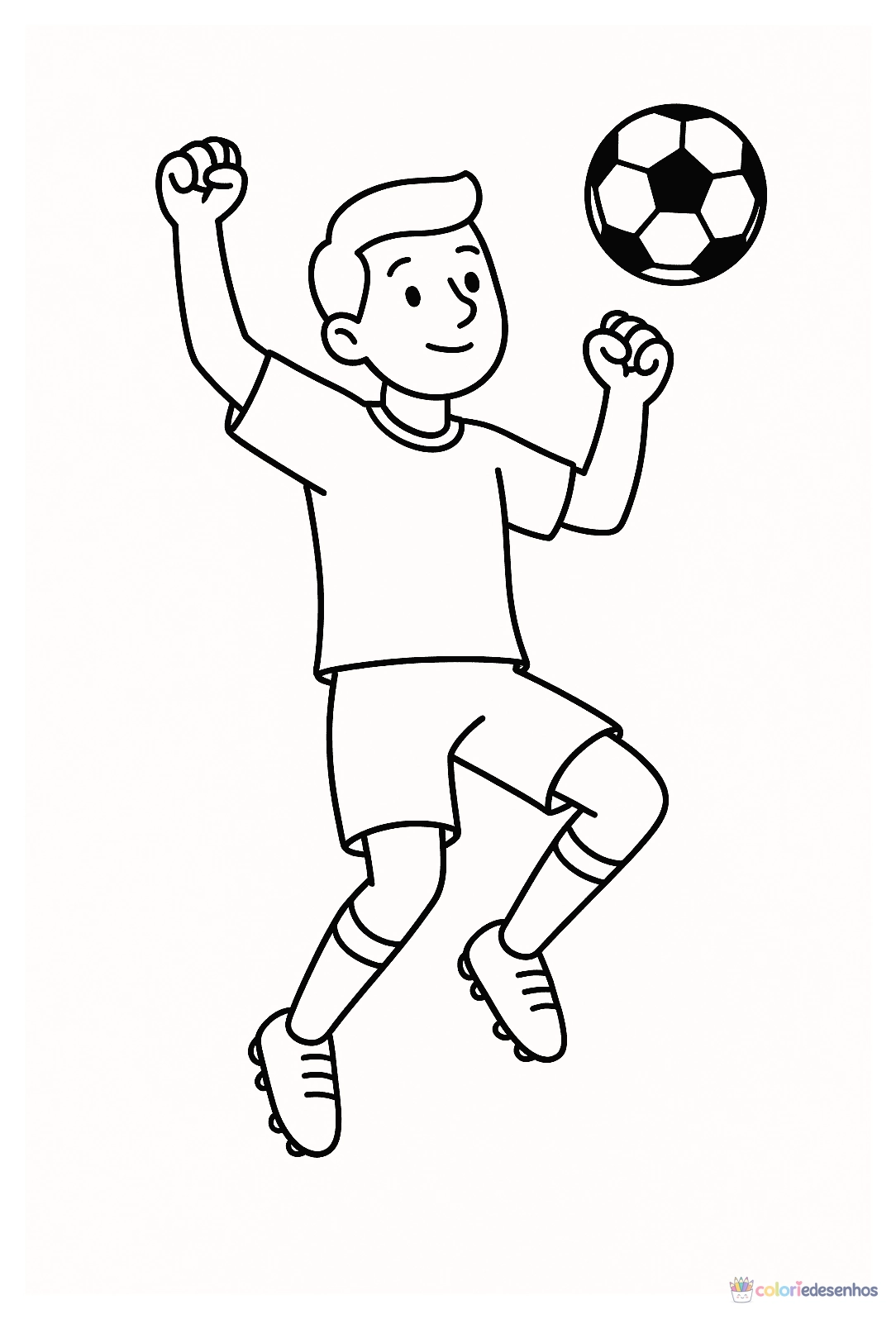 Jogador de Futebol para colorir