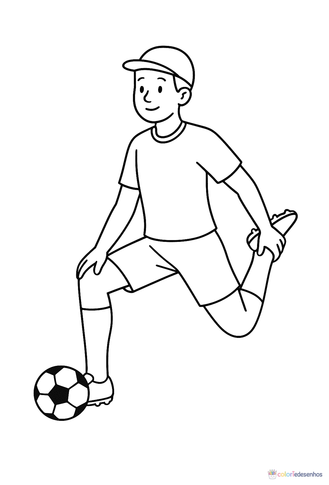 Jogador de Futebol para colorir