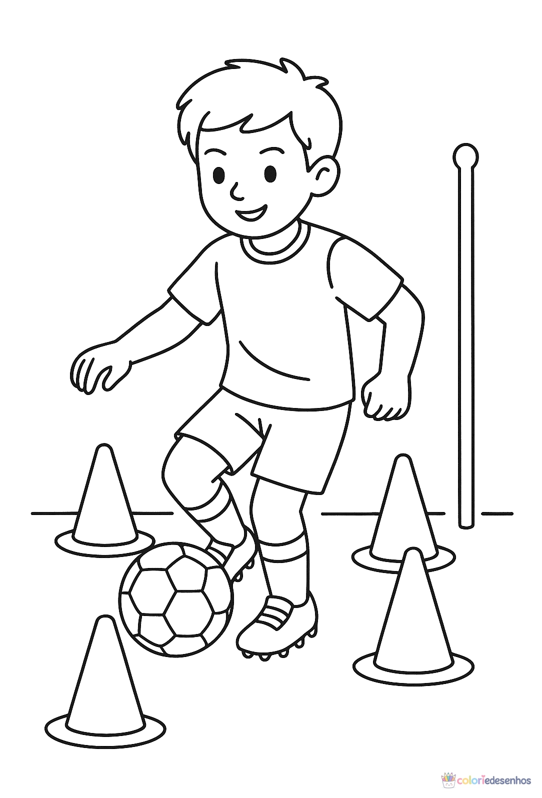 Jogador de Futebol para colorir