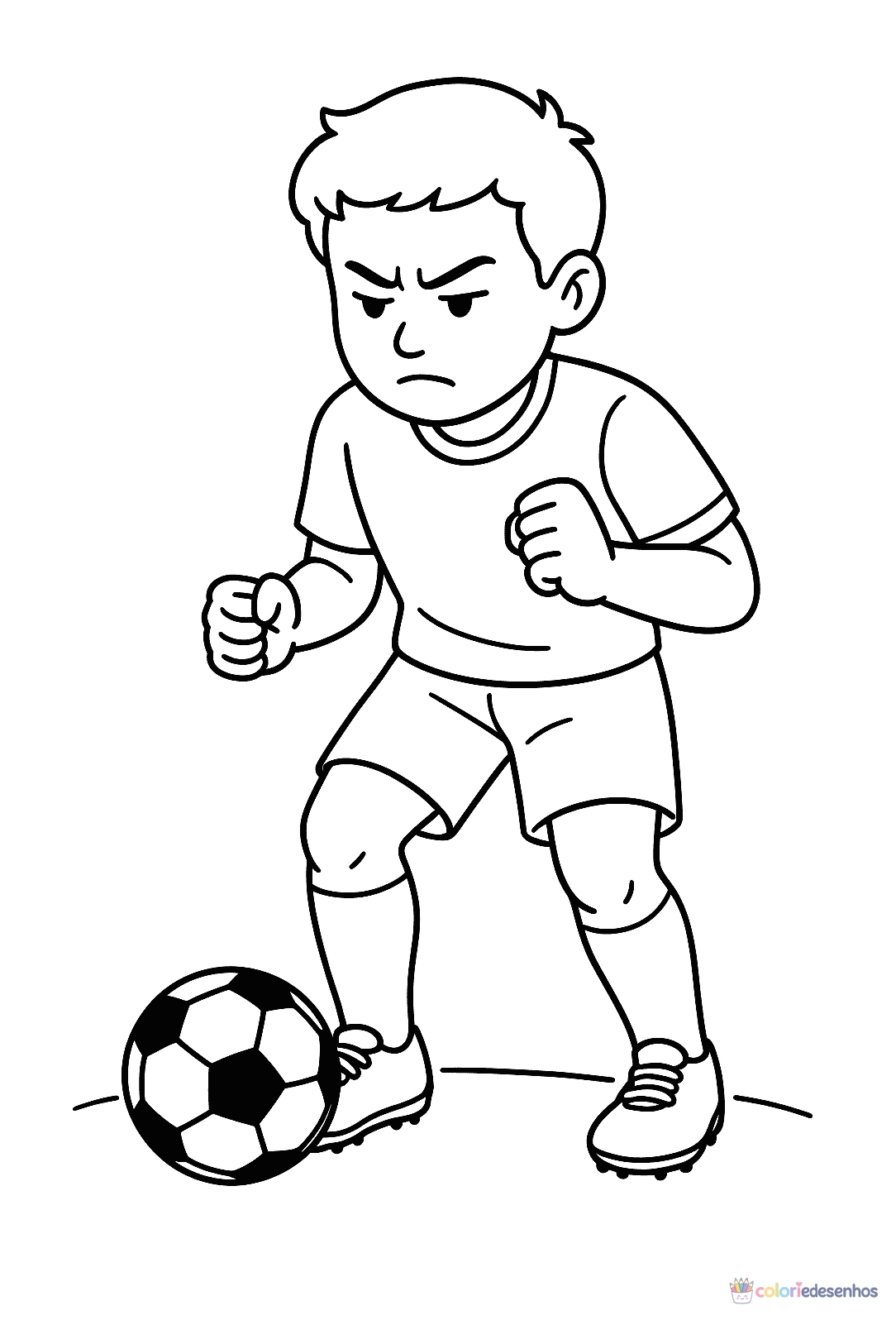 Jogador de Futebol para colorir