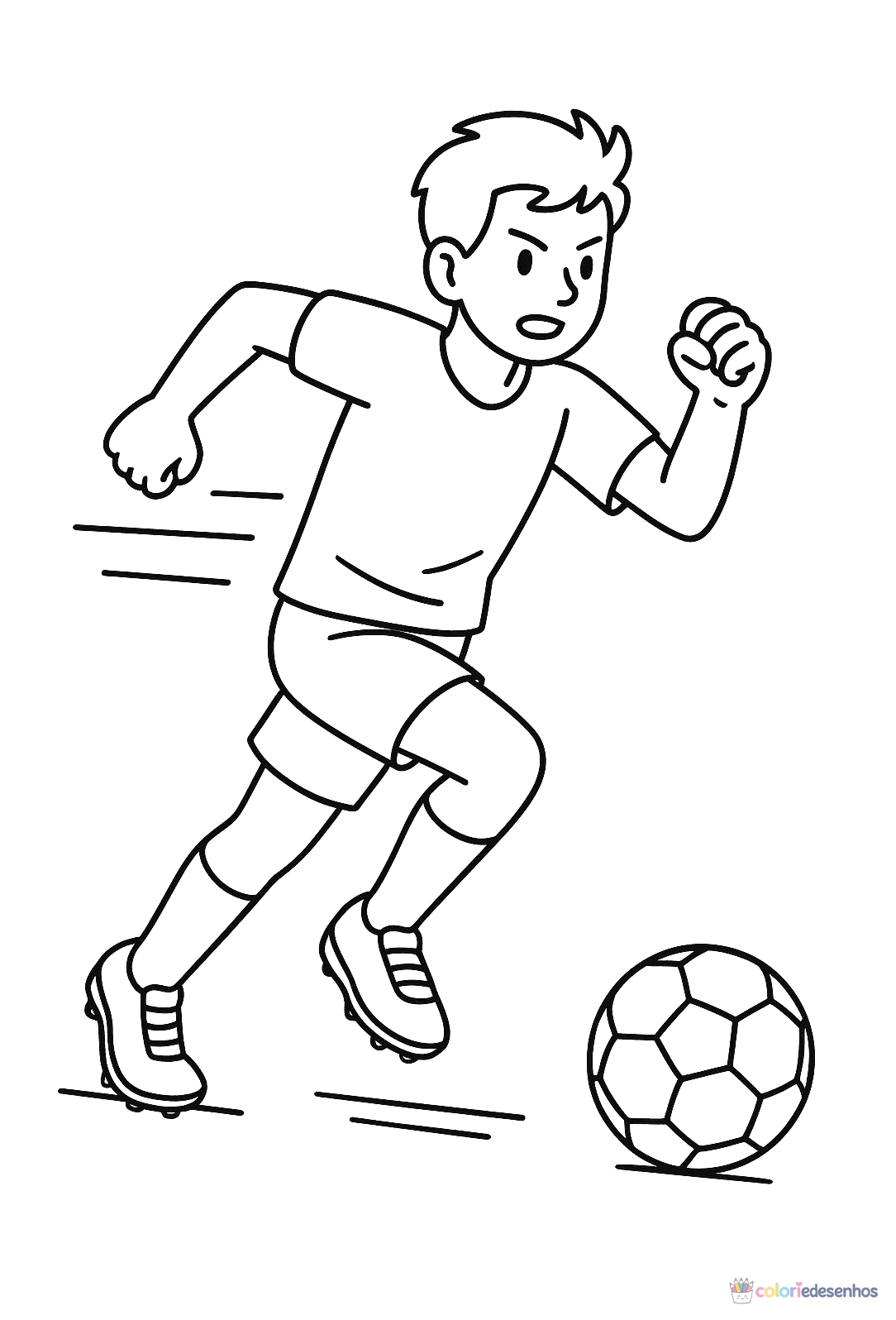Jogador de Futebol para colorir