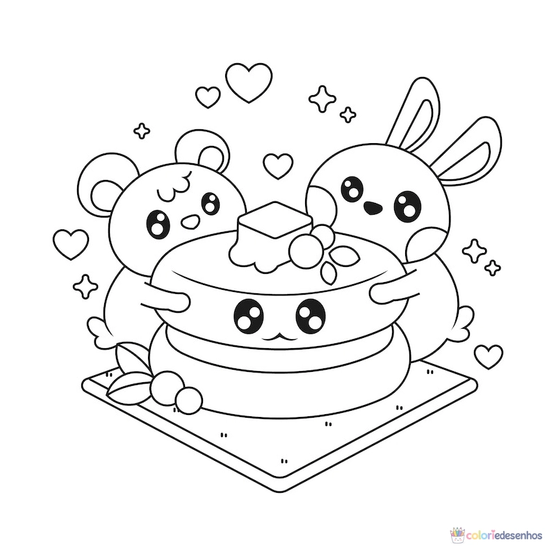 Kawaii para colorir