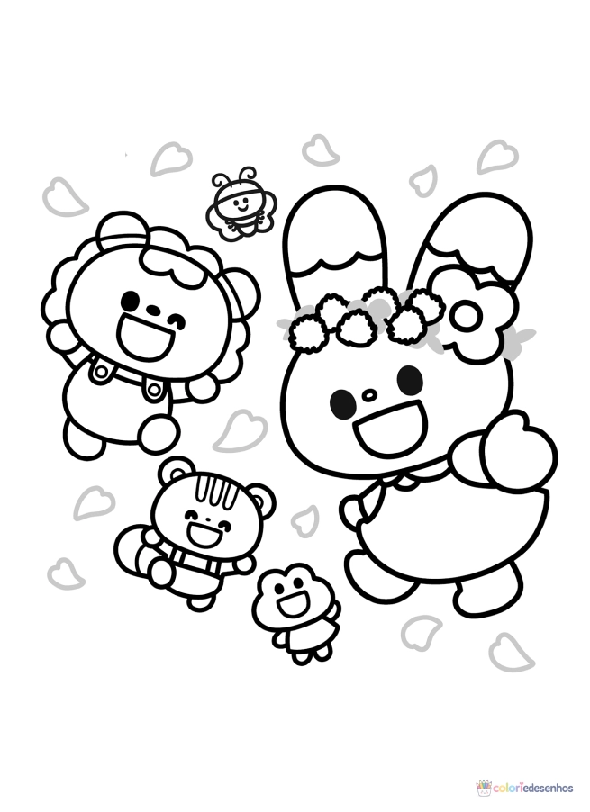 Kawaii para colorir