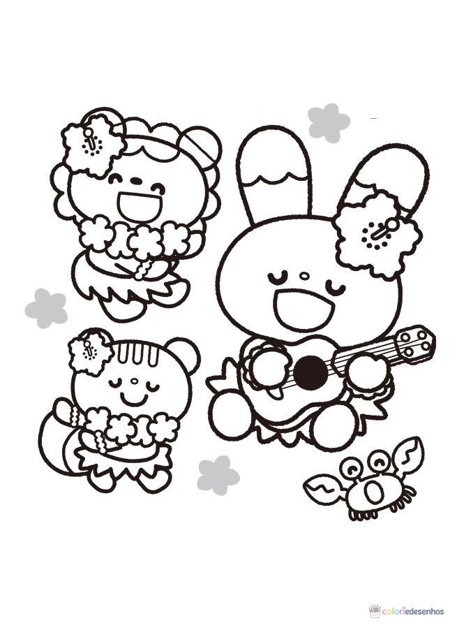 Kawaii para colorir