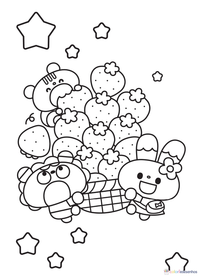Kawaii para colorir