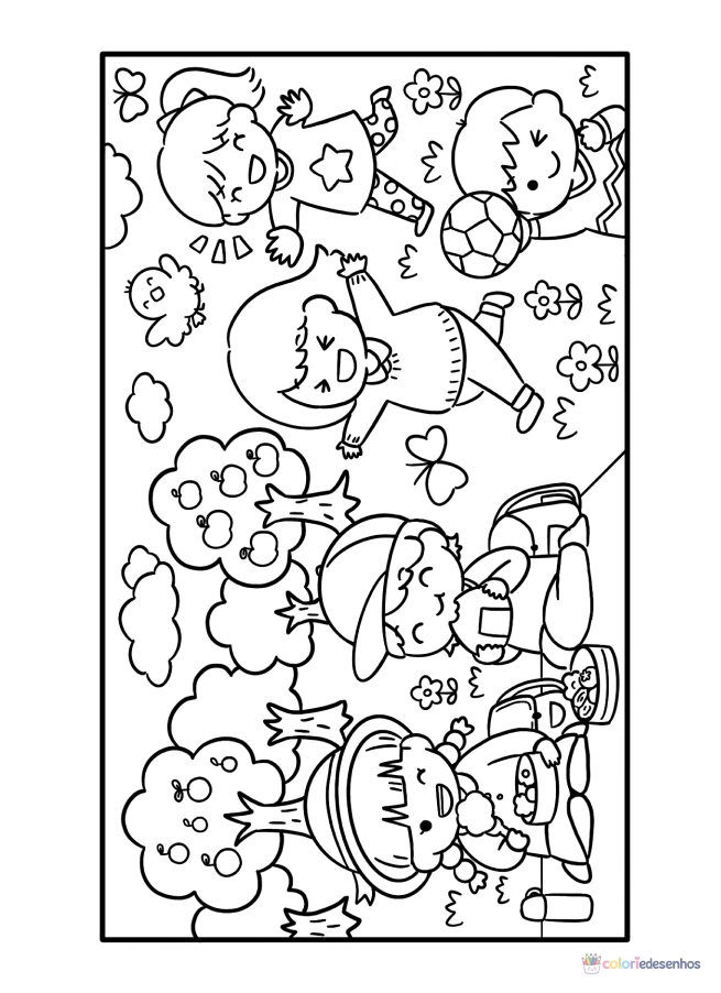 Kawaii para colorir