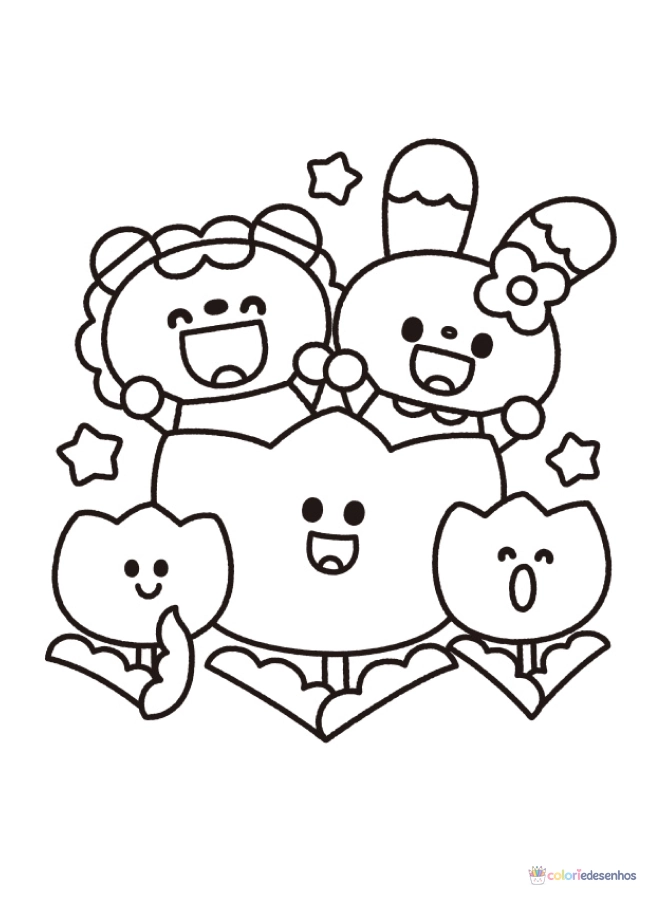 Kawaii para colorir