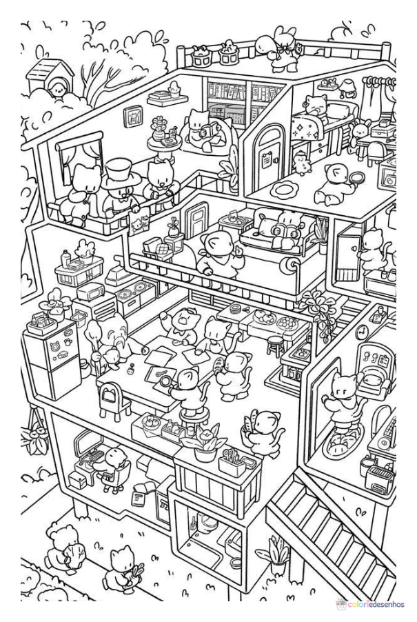 Desenhos Kawaii para imprimir e colorir para colorir