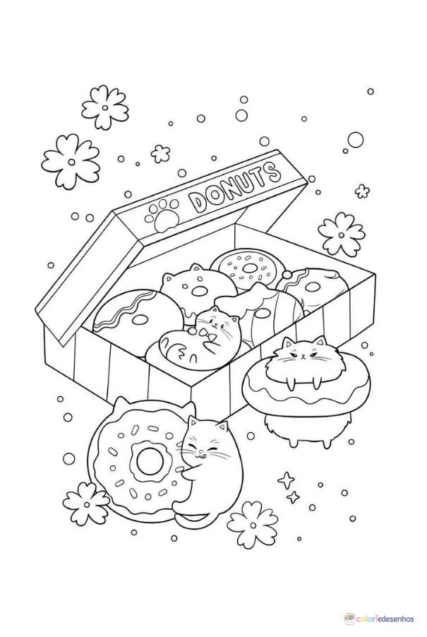 Desenhos Kawaii para imprimir e colorir para colorir