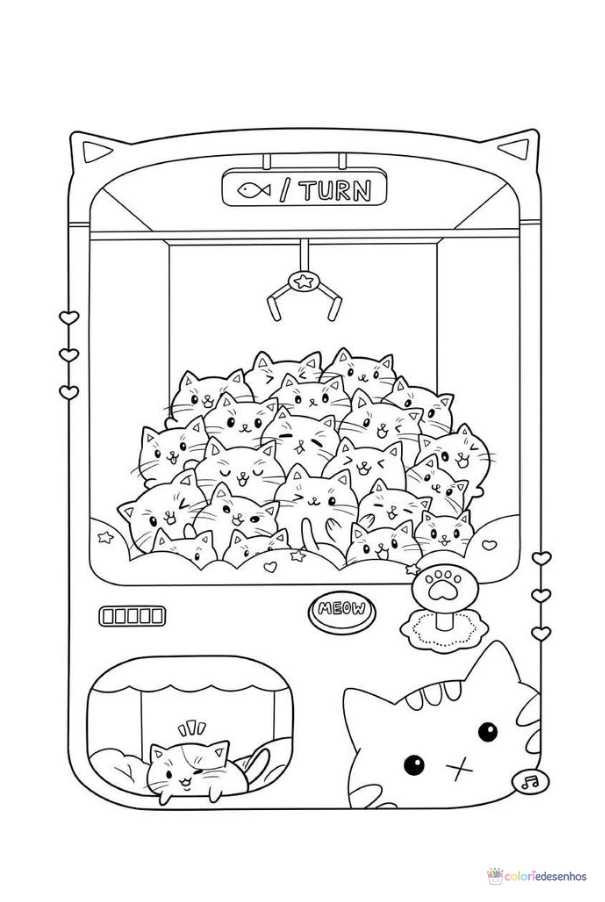 Desenhos Kawaii para imprimir e colorir para colorir