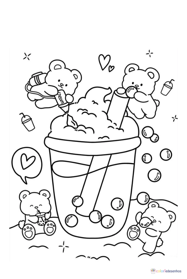 Desenhos Kawaii para imprimir e colorir para colorir