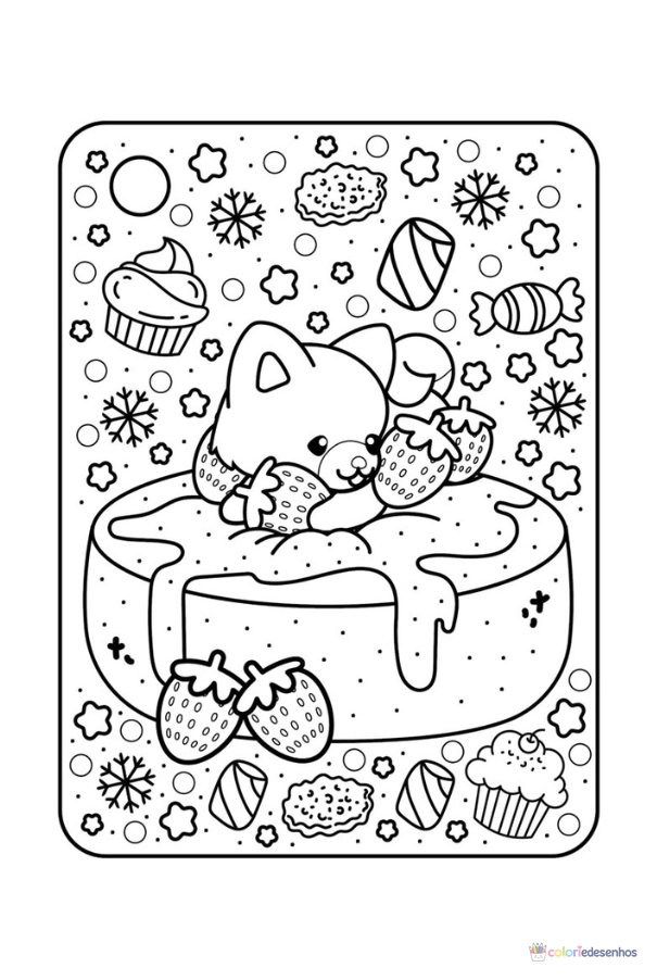 Desenhos Kawaii para imprimir e colorir para colorir