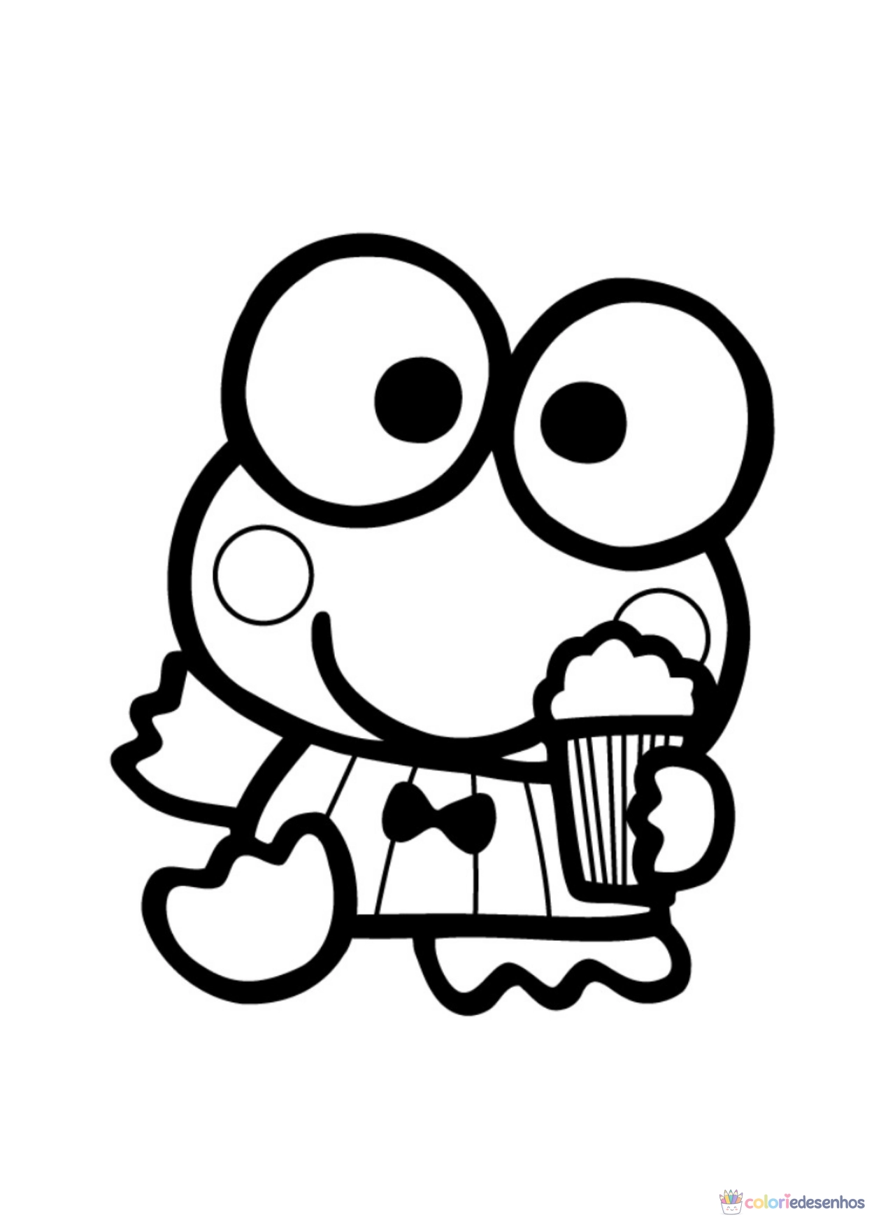 Keroppi para imprimir e colorir para colorir