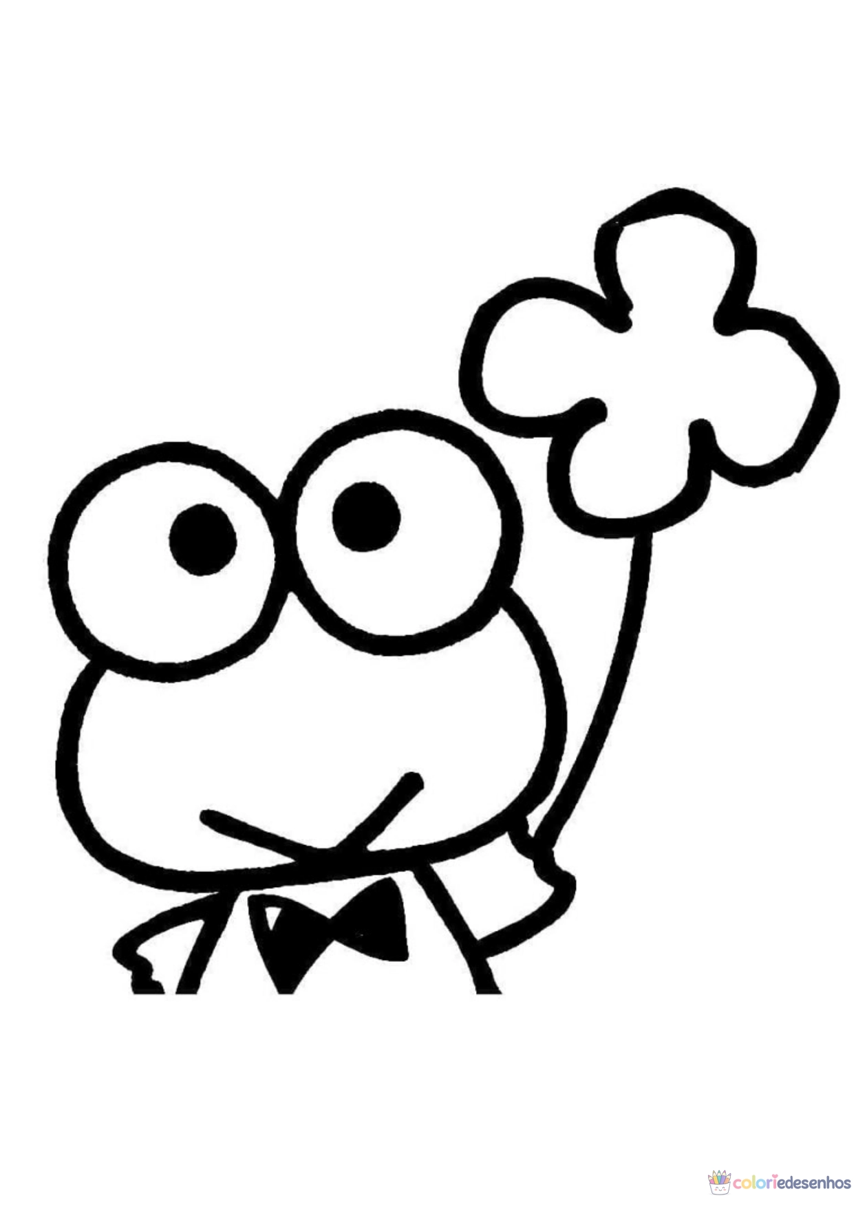 Keroppi para imprimir e colorir para colorir